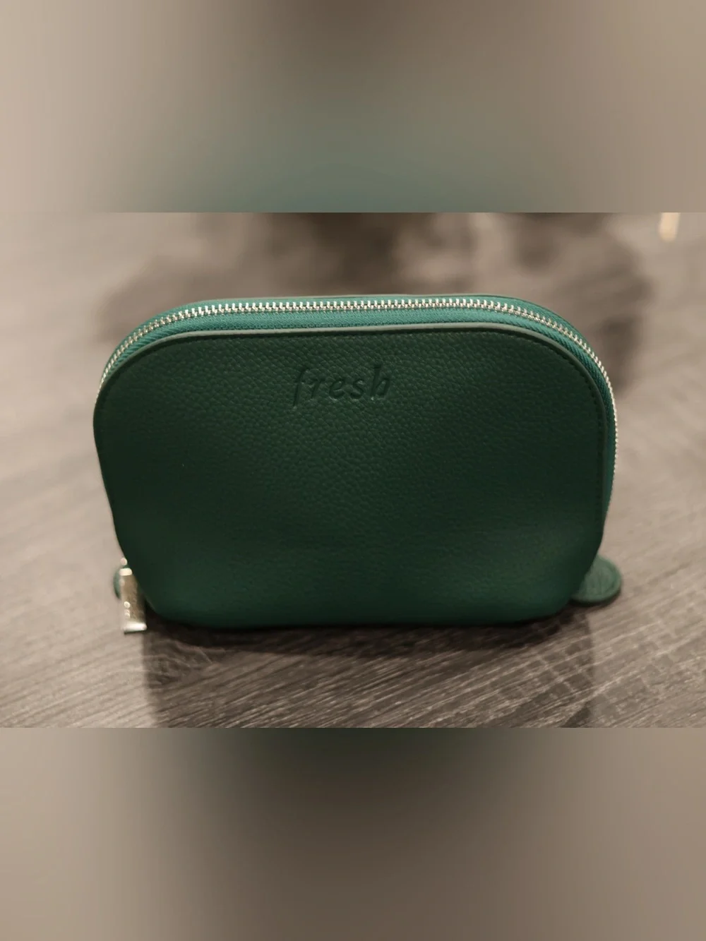 Fresh Beauty Emerald Green Cosmetic Makeup Travel Pouch Zip Case